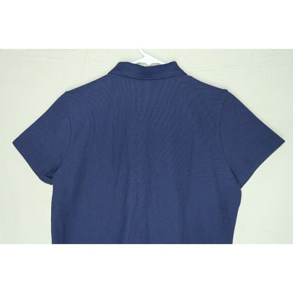 LL Bean Polo Shirt Short Sleeves Blue Slightly Fitted Mens Size Medium EUC - Picture 5 of 7
